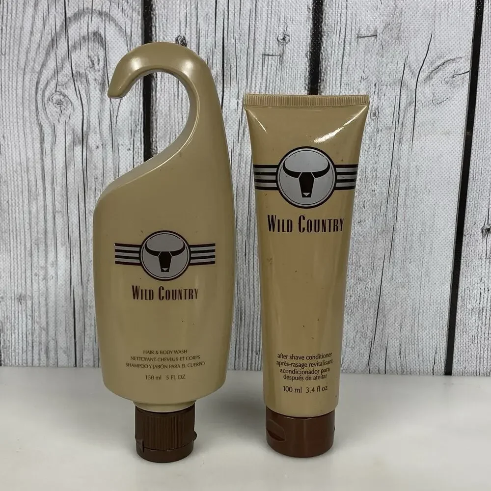 Avon Wild Country After Shave Conditioner Lotion 3.4 Oz & Hair Body Wash 5 Oz